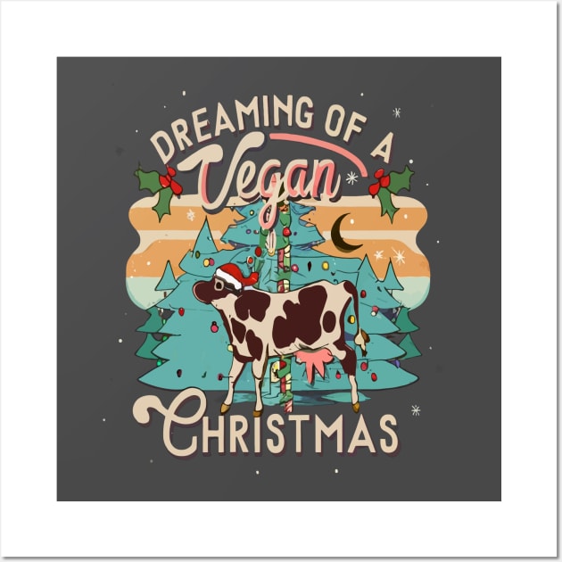 I'm Dreaming of a Vegan Christmas Funny Men Women Wall Art by rhazi mode plagget